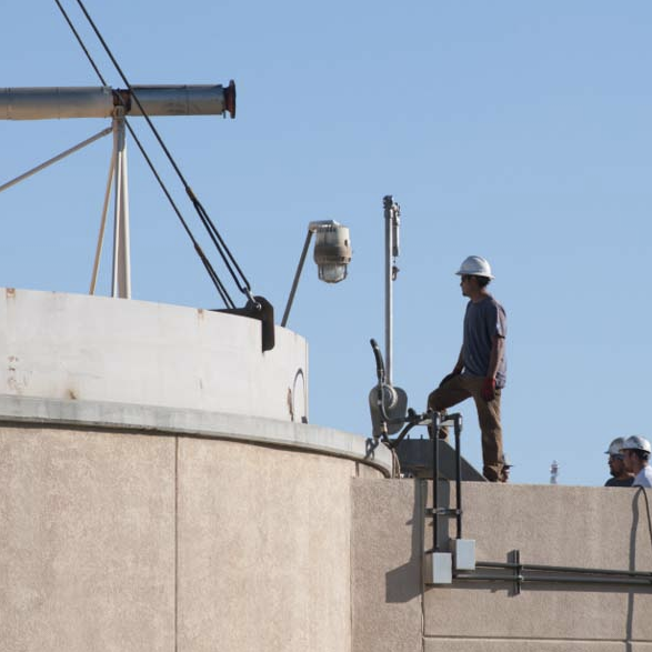 Digester with employee